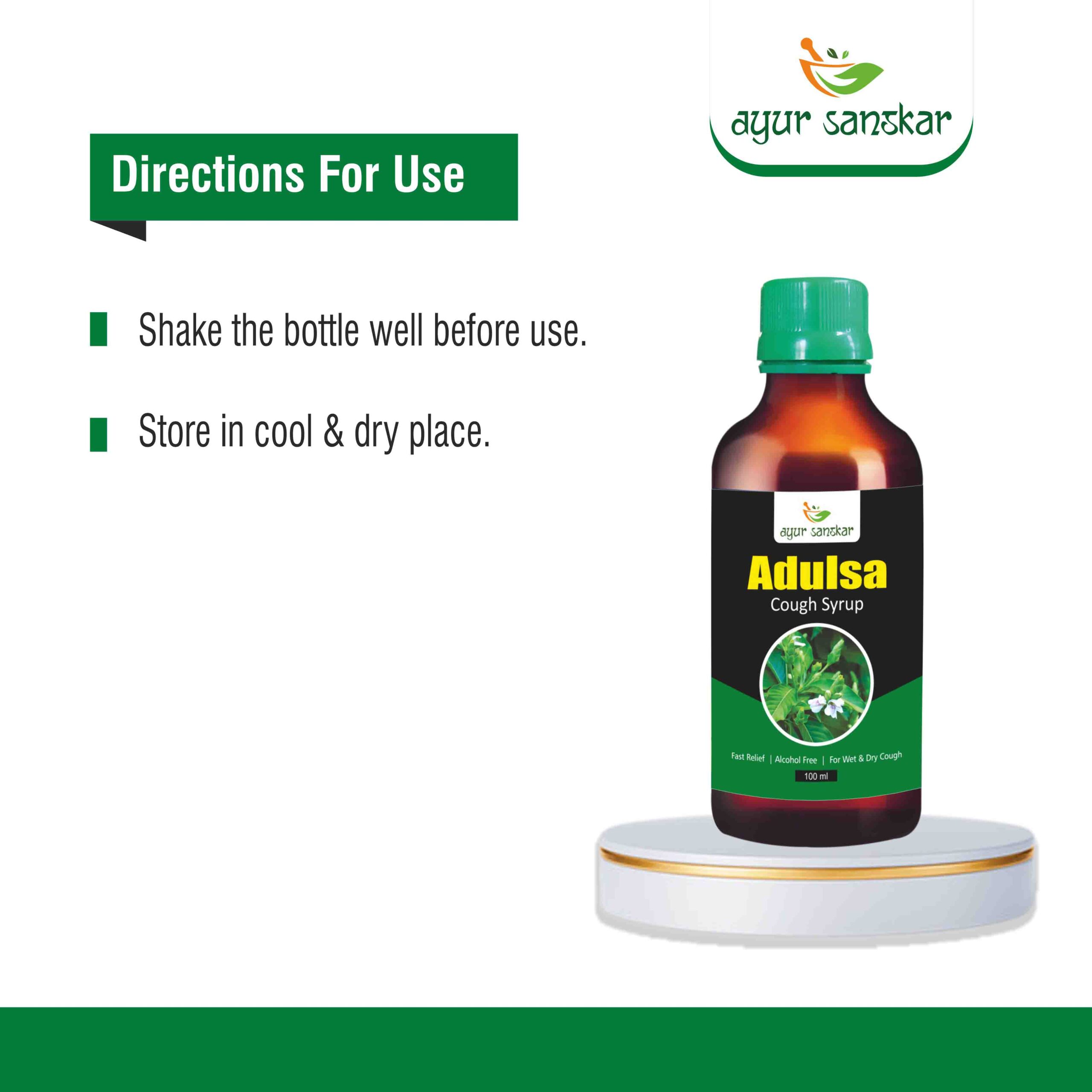 Adulsa cough syrup200ml Ayursanskar